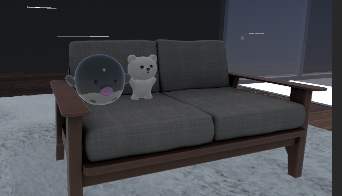 【VRChat向け】ころんと可愛い。くまのぬいぐるみ(ワールド装飾用)