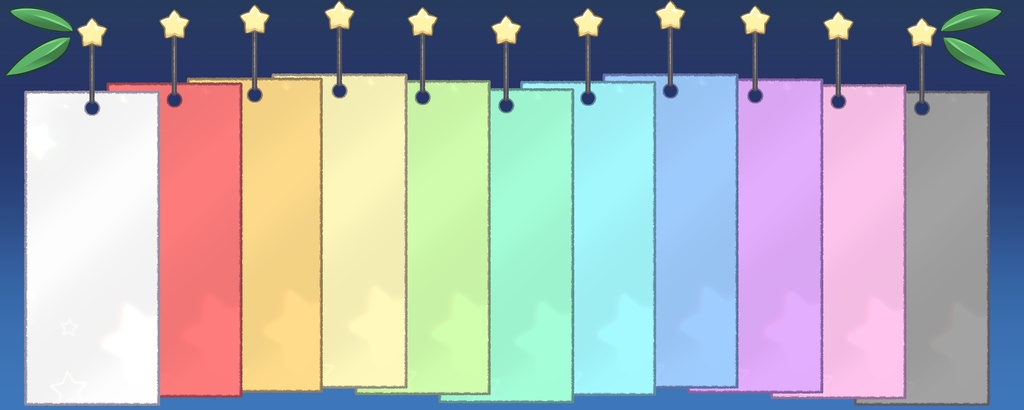 【VTubeStudio用Live2Dアイテム・PNG素材】短冊【無料】