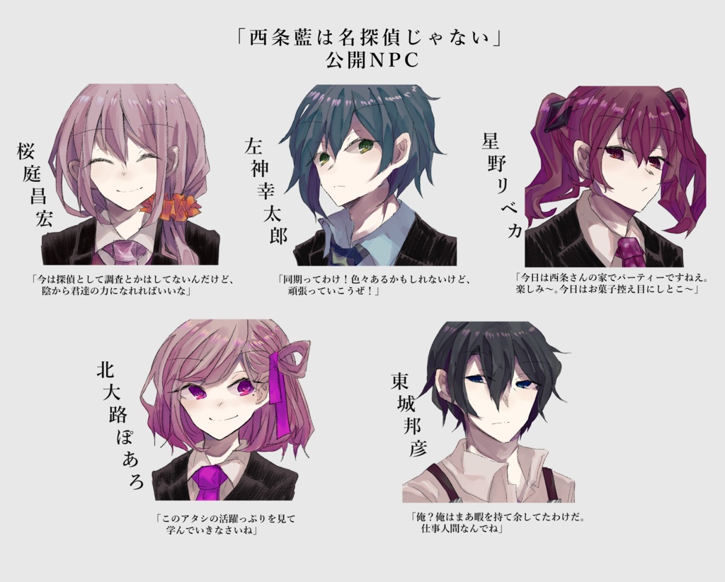 CoCキャンペーンシナリオ「西条藍は名探偵じゃない」