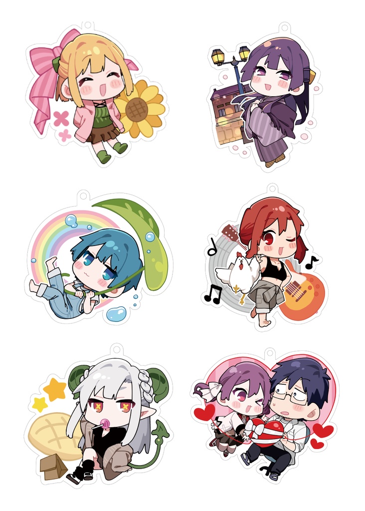 玉ぼん個展『Bloom of Love』アクリルキーホルダー