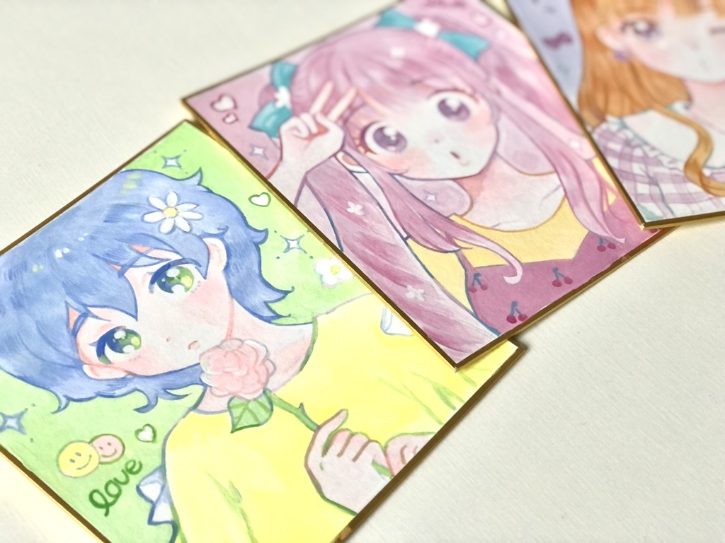 手描きミニ色紙