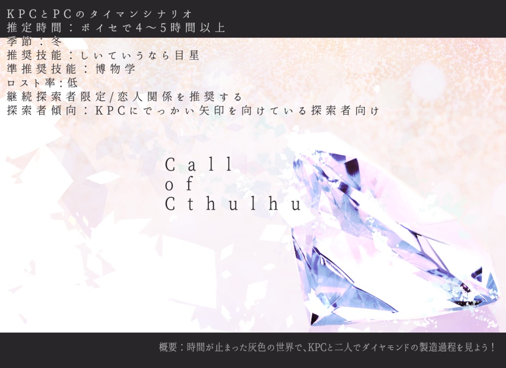 【TRPGシナリオ】Priwelry