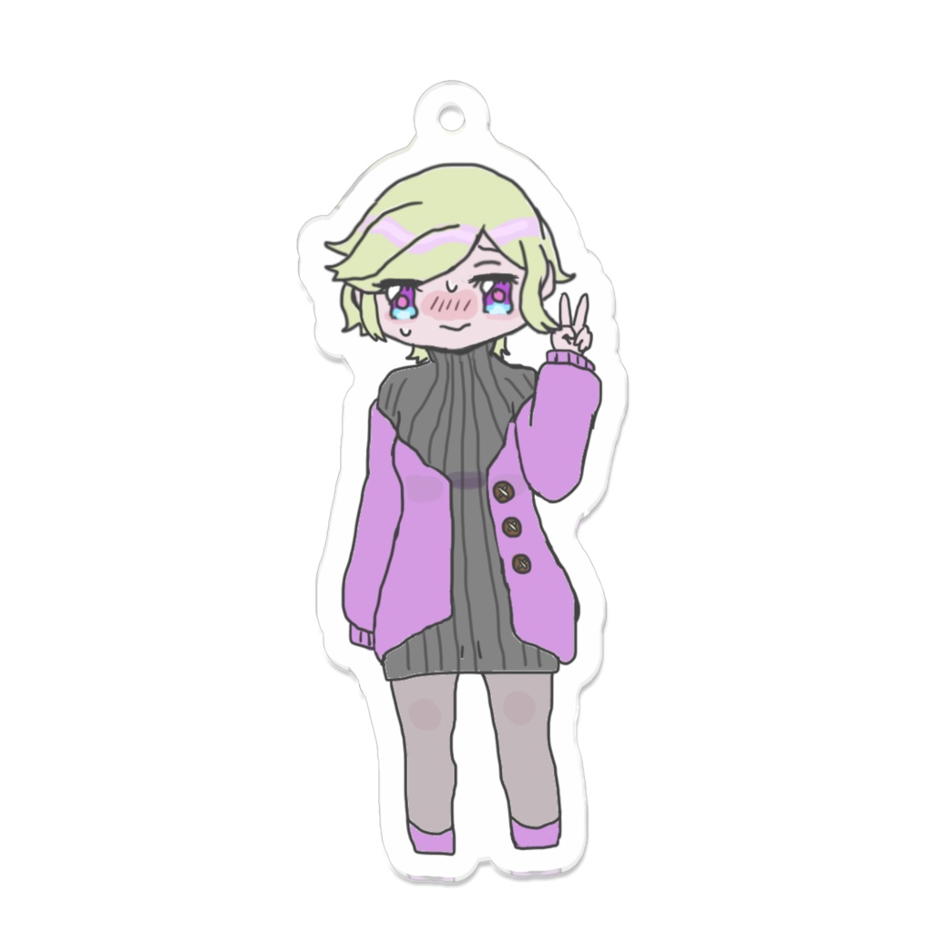 お姉さんピースアクキー改