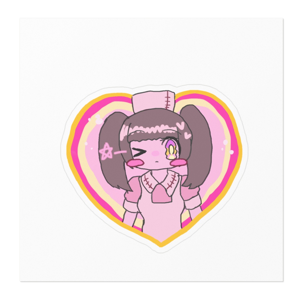 看護師さん(自称)ハートステッカー