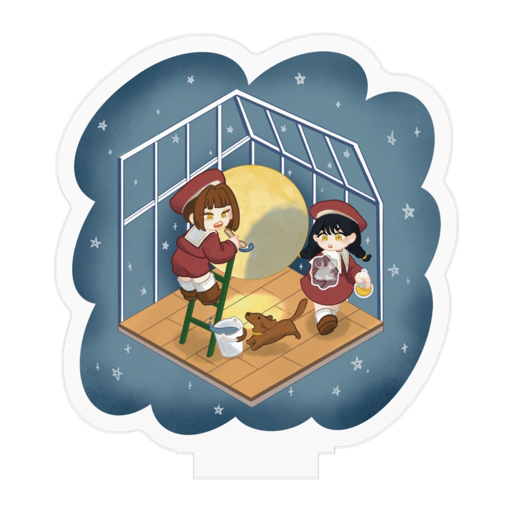 月食の塗り作業部屋