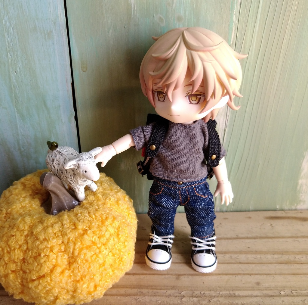 【オーダー】バックパック ブラック リュック バッグ      検 → オビツ11  ピコドー ねんどろいどどーる ob11