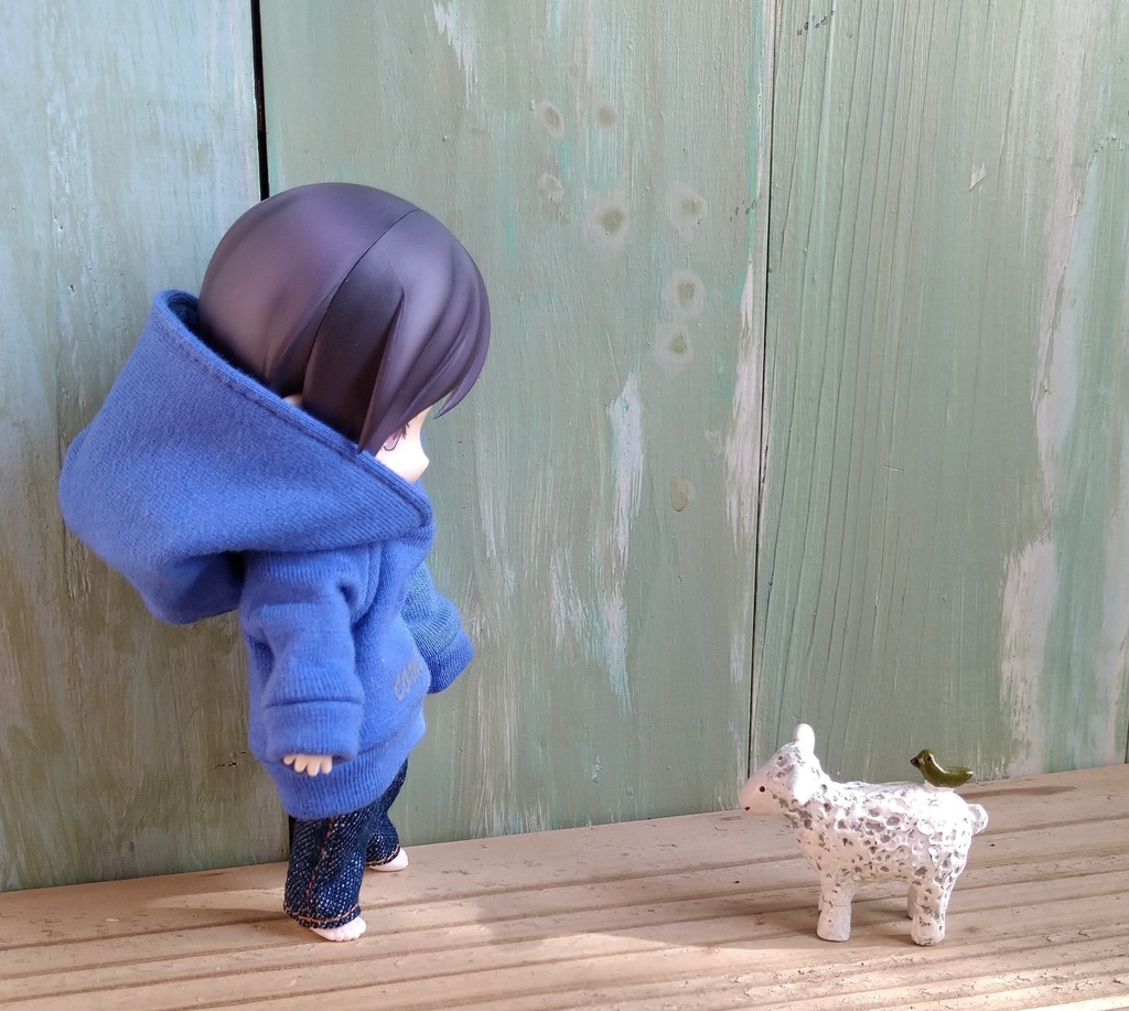 【かぶるタイプ①】プリント フードパーカー オビツろいど ねんどーる ob11