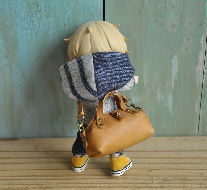 【再販なし】旅行鞄 ミニチュア レザー ボストンバッグ ショルダー オビツ ブライス ドール