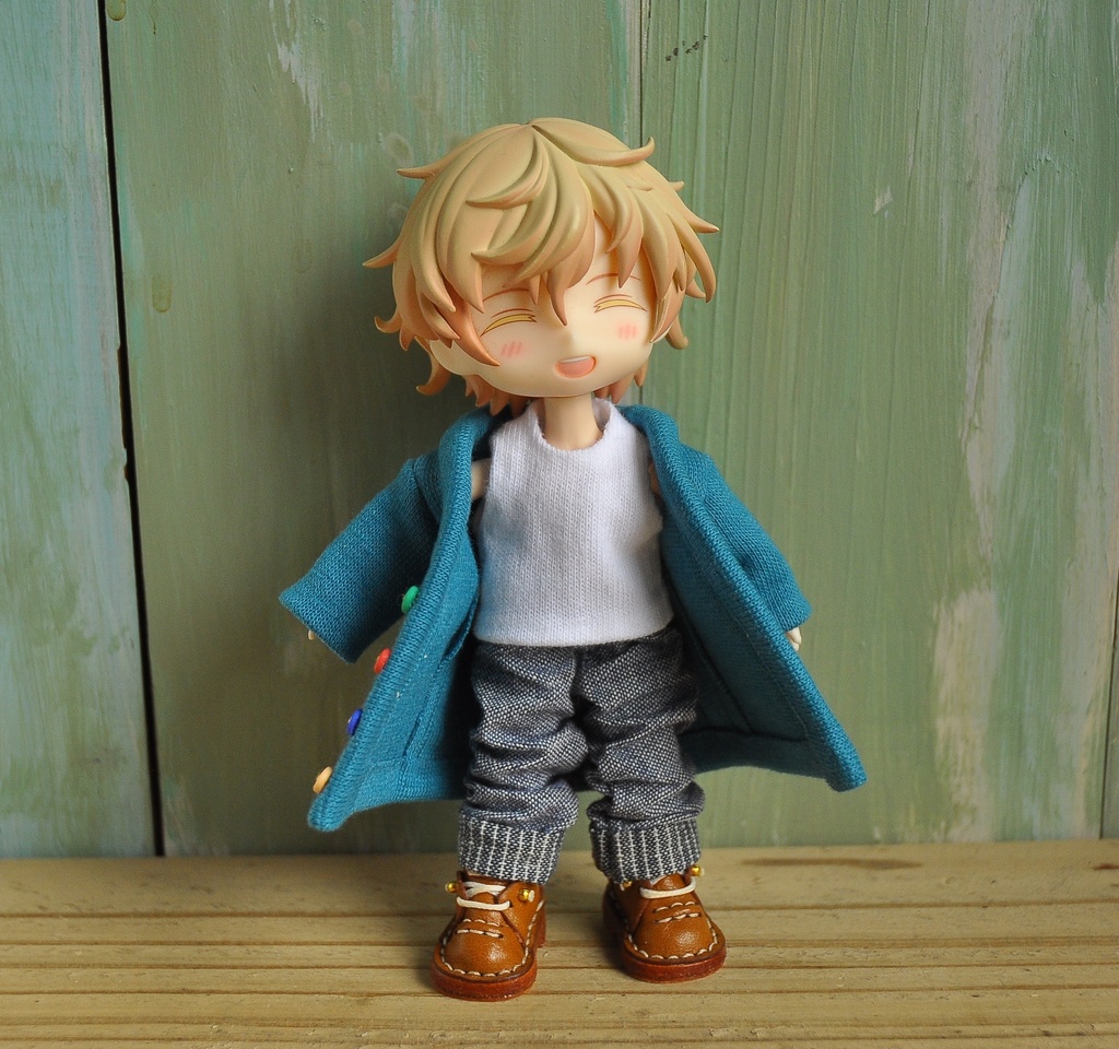 天竺ニットのカーディガン コーディガン コート オビツ11 ねんどーる ねんどろいどどーる 服 ①ｍay