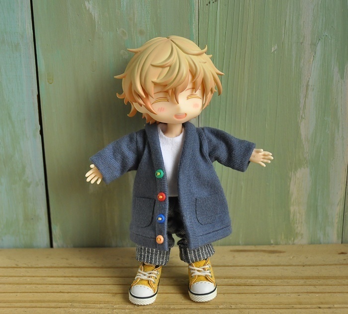 【セットアップ】カーディガン+タンクトップ+ルーズパンツ  オビツろいど ob11 ねんどろいドール