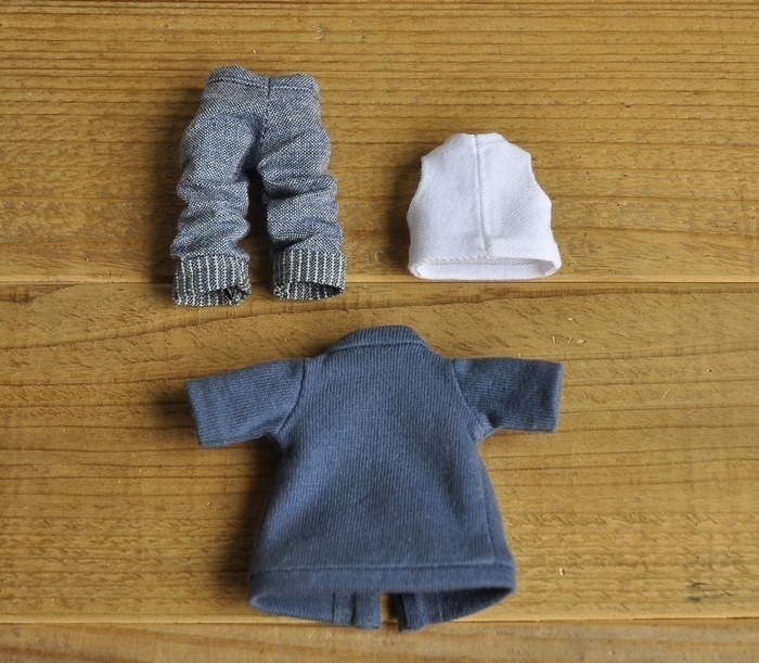 【セットアップ】カーディガン+タンクトップ+ルーズパンツ  オビツろいど ob11 ねんどろいドール