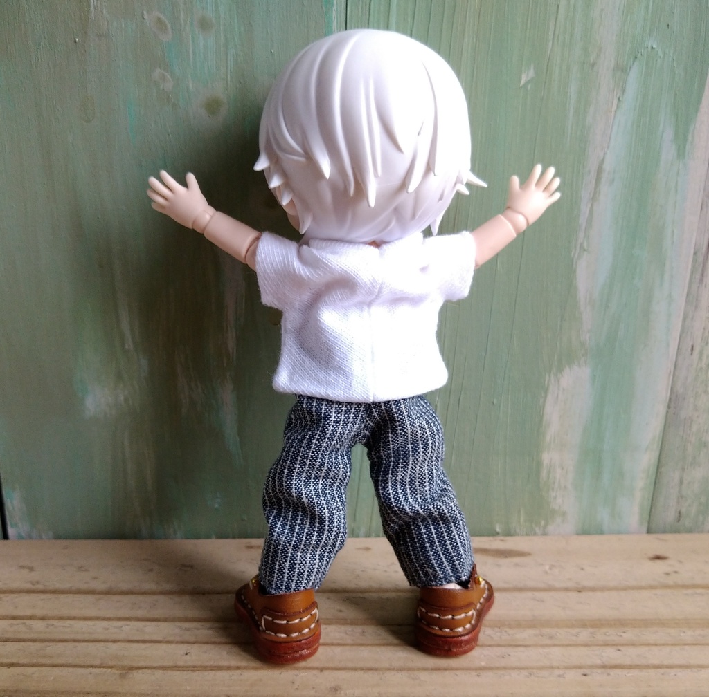 【試作品セットアップ】ストレートパンツ&ロゴ T シャツ オビツ11 ob11 服 ねんどろいど