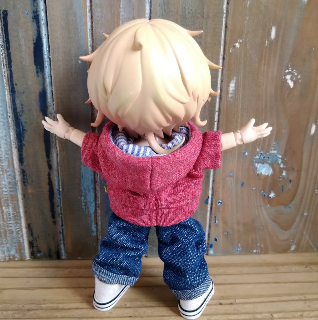 選べる4色 →  半袖パーカー  オビツ11   ねんどーる  ねんどろいど どーる 服