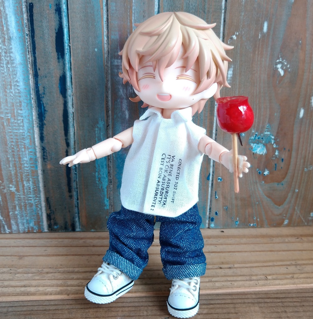 【2点限り】りんご飴 ミニチュアスイーツ フェイクスイーツ ねんどろいどどーる オビツろいど ドール用 小物