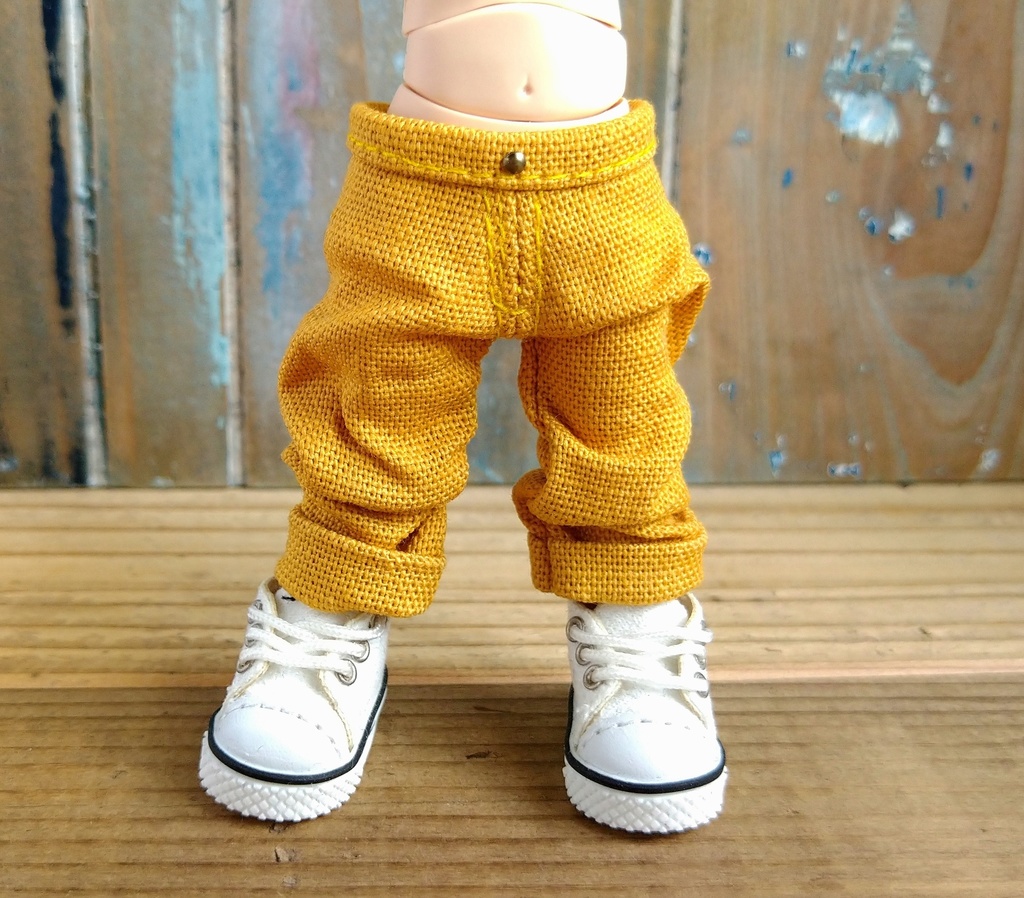 【選べる8色】細めのロールアップルーズパンツ ねんどろいどボディ オビツ11 兼用 服 OB11