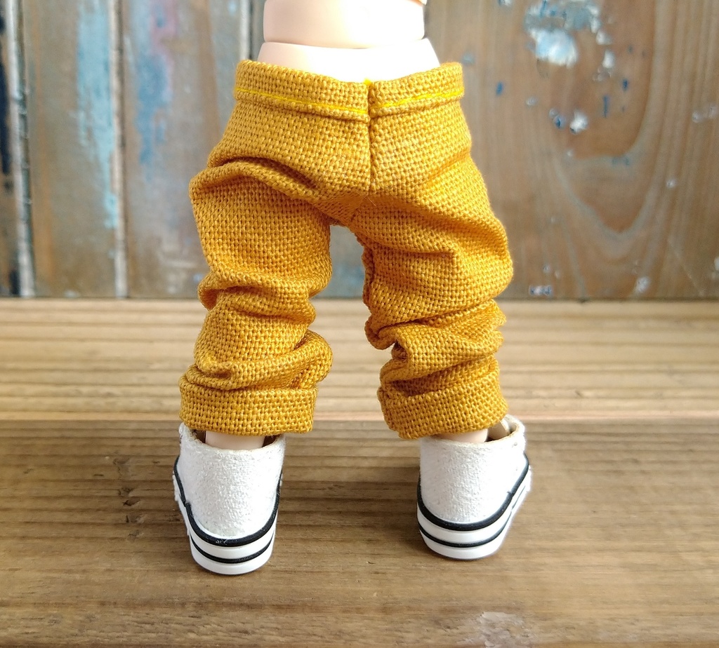 【選べる8色】細めのロールアップルーズパンツ ねんどろいどボディ オビツ11 兼用 服 OB11