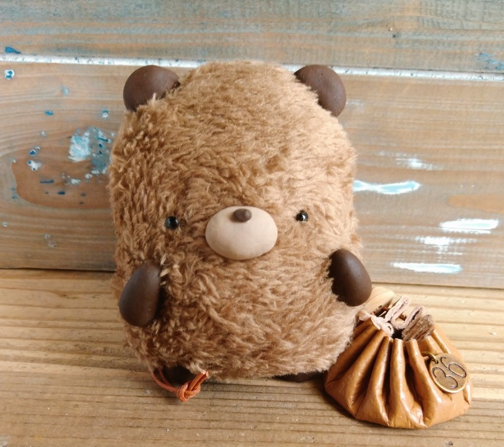 【限定 1個】くまさんのぬいぐるみ と 宝物入れ💕 名前はデコちゃん