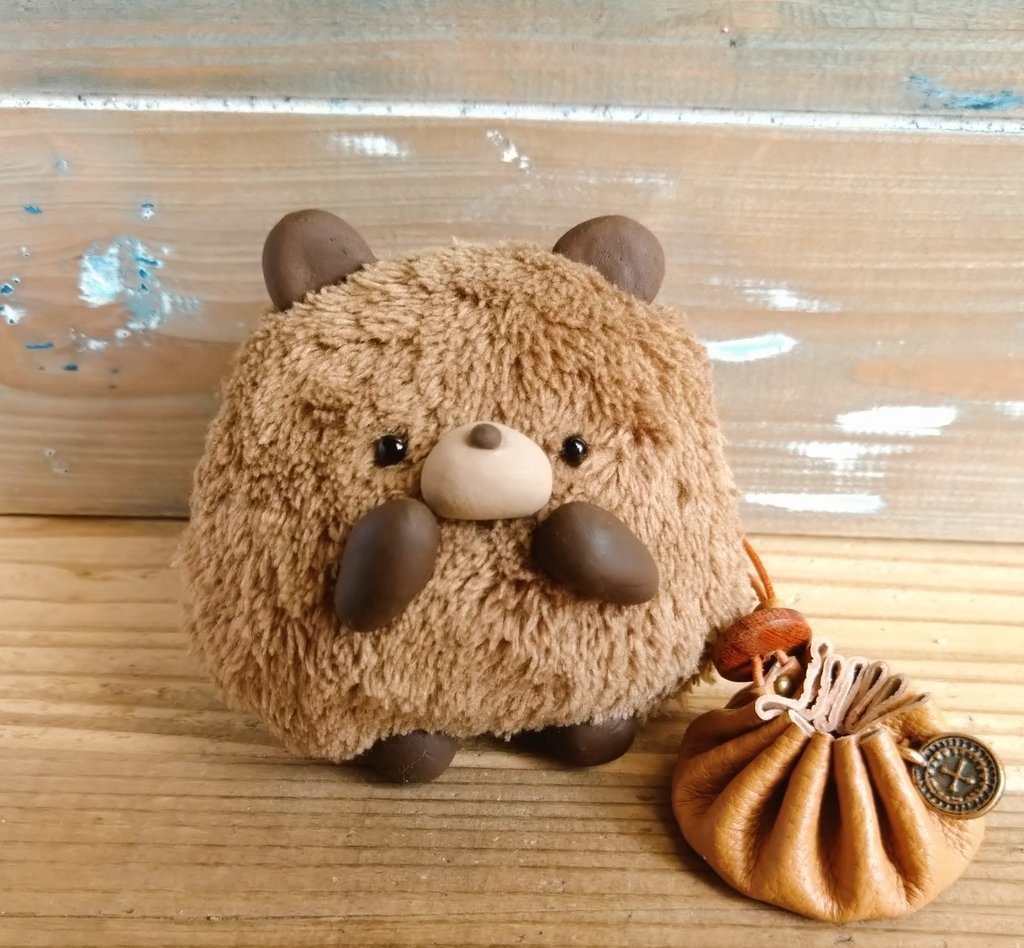 【限定 1個】くまさんのぬいぐるみ と 宝物入れ💕 名前は ”もんてぎゅ〜” ちゃん