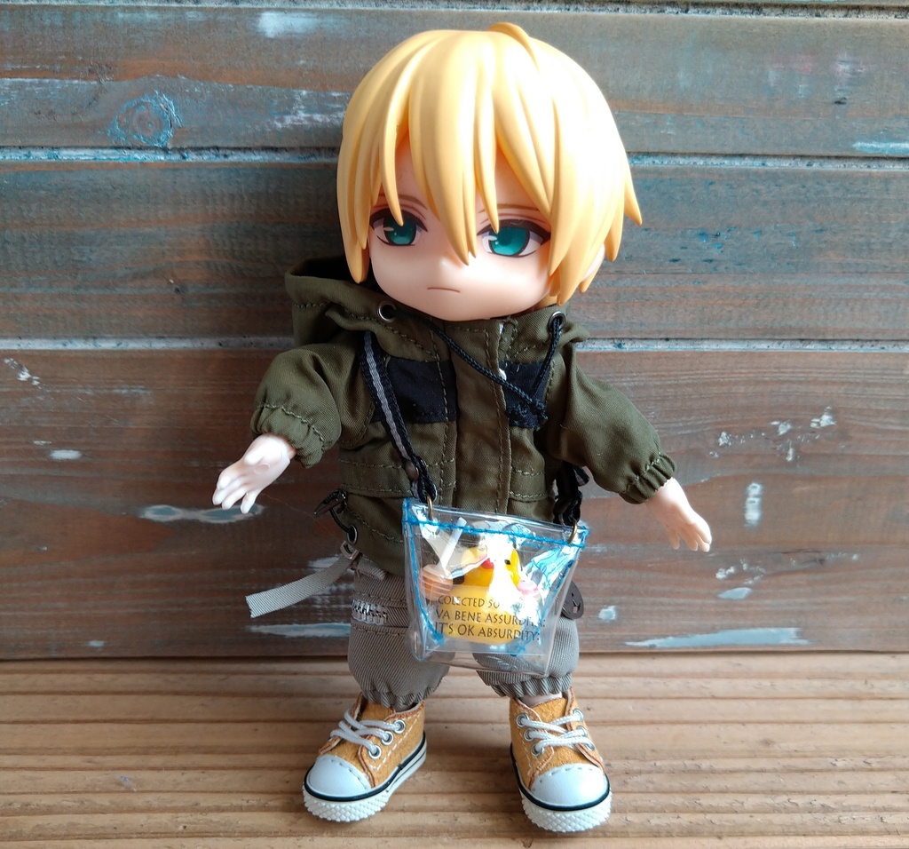 クリア ショルダーバッグ  あひるさんとロリポップ入りバッグ