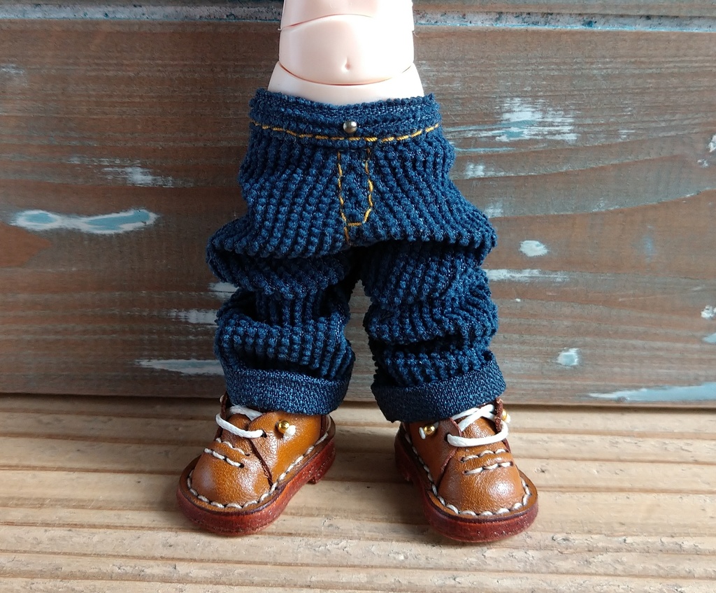 【３色から選べる】 コーデュロイ  ルーズパンツ　ロールアップ  服 オビツ１１ OB11