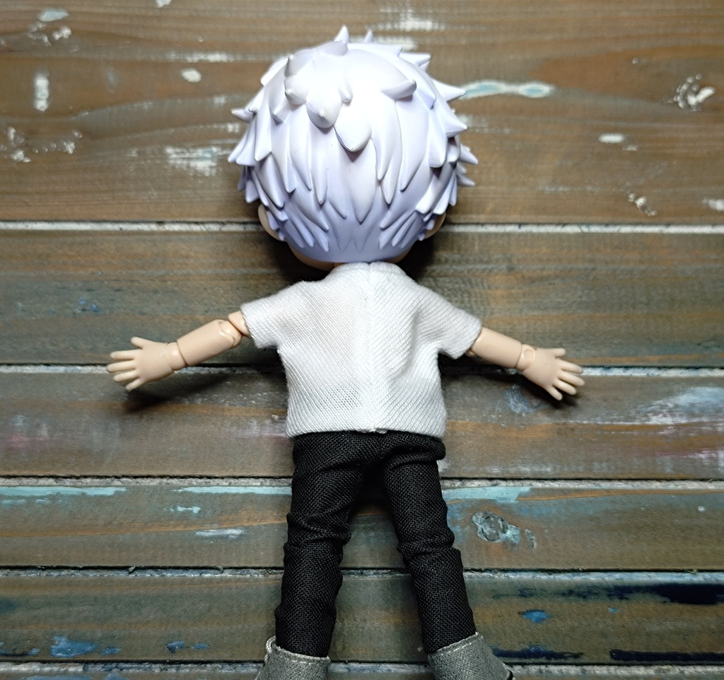 型紙改・アイロンプリントTシャツ💕 かき氷 白地のTシャツ ob11 ねんどろい オビツ ドール 服