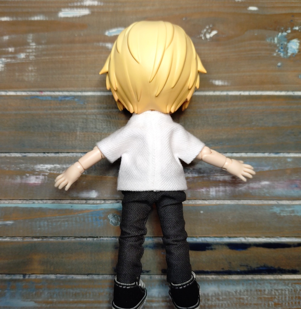 アイロンプリントTシャツ🐤 あひる 白地のTシャツ ob11 ねんどろい オビツ ドール 服