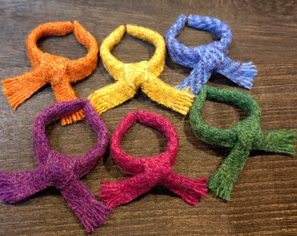 【６色から選べる】マフラー  💕 ハリスツイード製  オビツ11  OB11  シルバニアファミリー