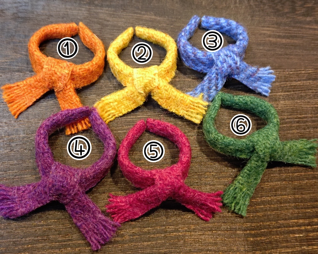 【6色から選べる】マフラー 💕 ハリスツイード製 オビツ11 OB11 シルバニアファミリー