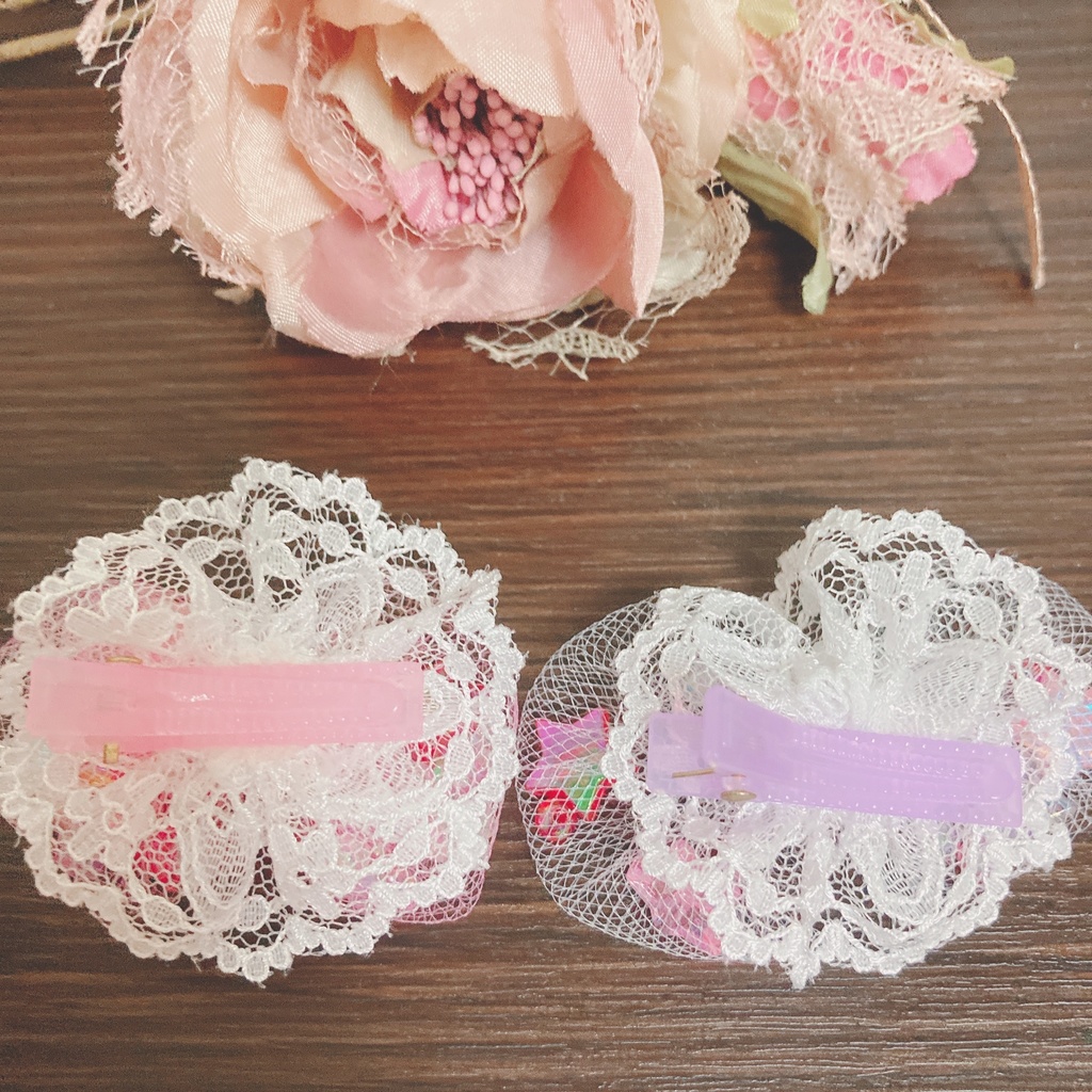 【送料込】ぬいちゃん用ヘアピン2本セット