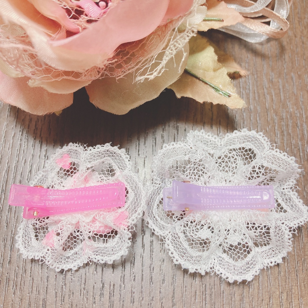 【送料込】ぬいちゃん用ヘアピン2本セット