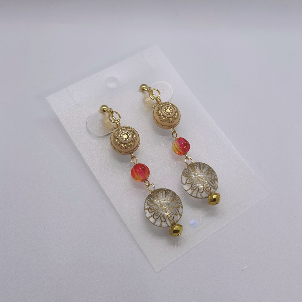 《古記の花紋 — Seal of Forgotten Bloom —》 イヤリング・ピアス・イヤーカフ|090