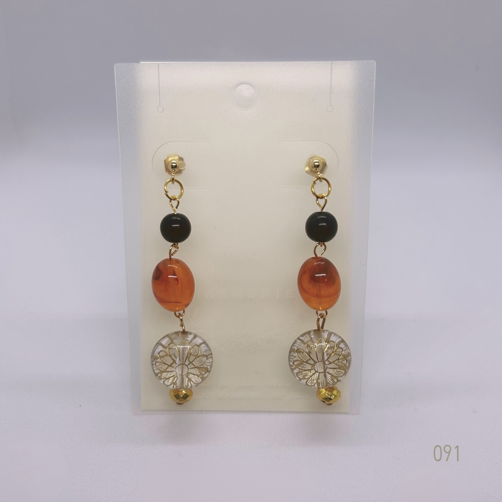 《黎明の巡り星 — Dawnwheel Amber —》 イヤリング・ピアス・イヤーカフ|091