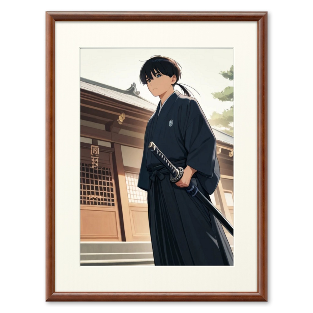 AI作成サムライの複製画