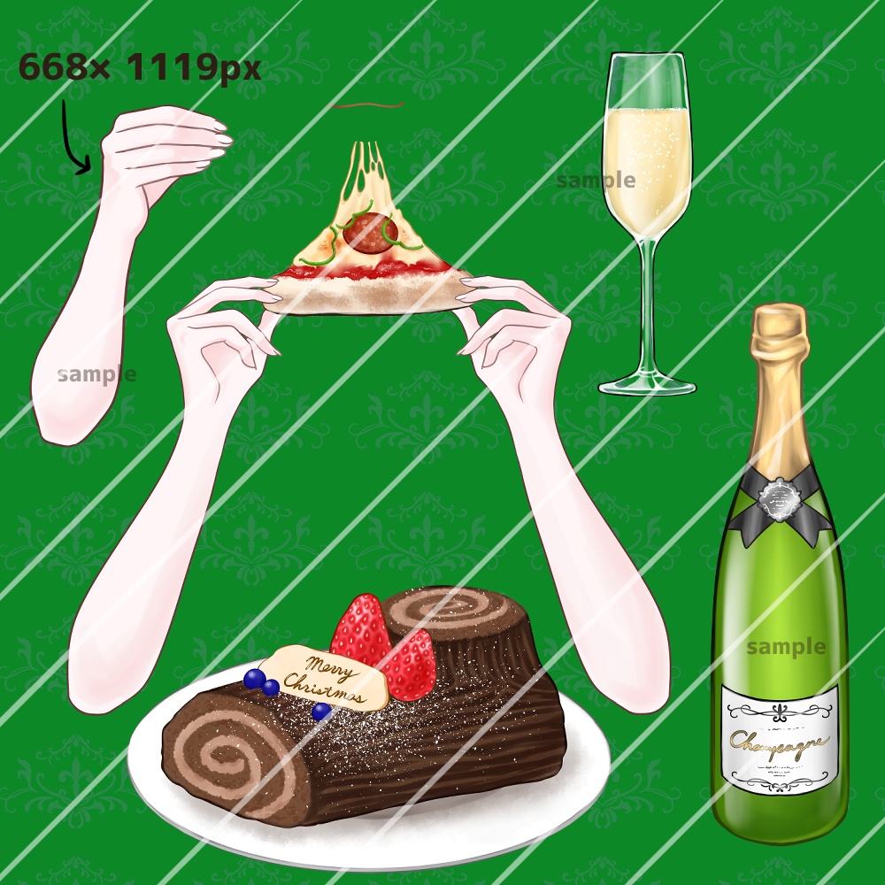 【無料あり】クリスマスの食べ物セット