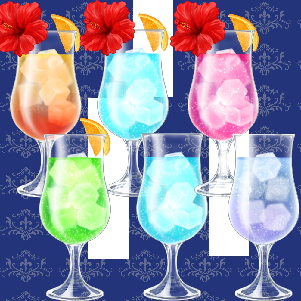 トロピカルドリンクのセット