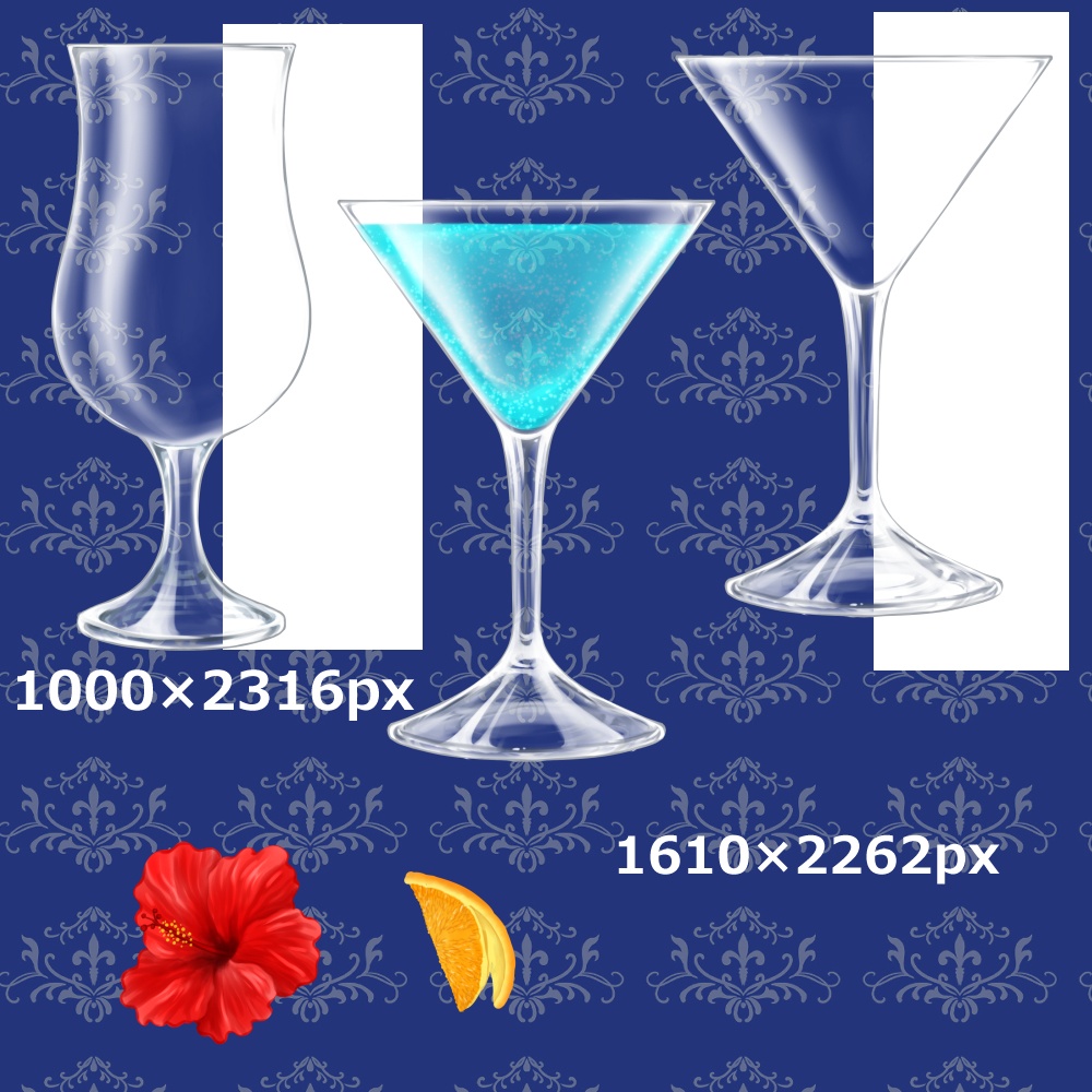 トロピカルドリンクのセット