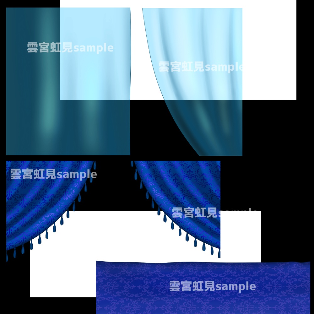 【無料あり】アラビアンなベッドルーム(青系)