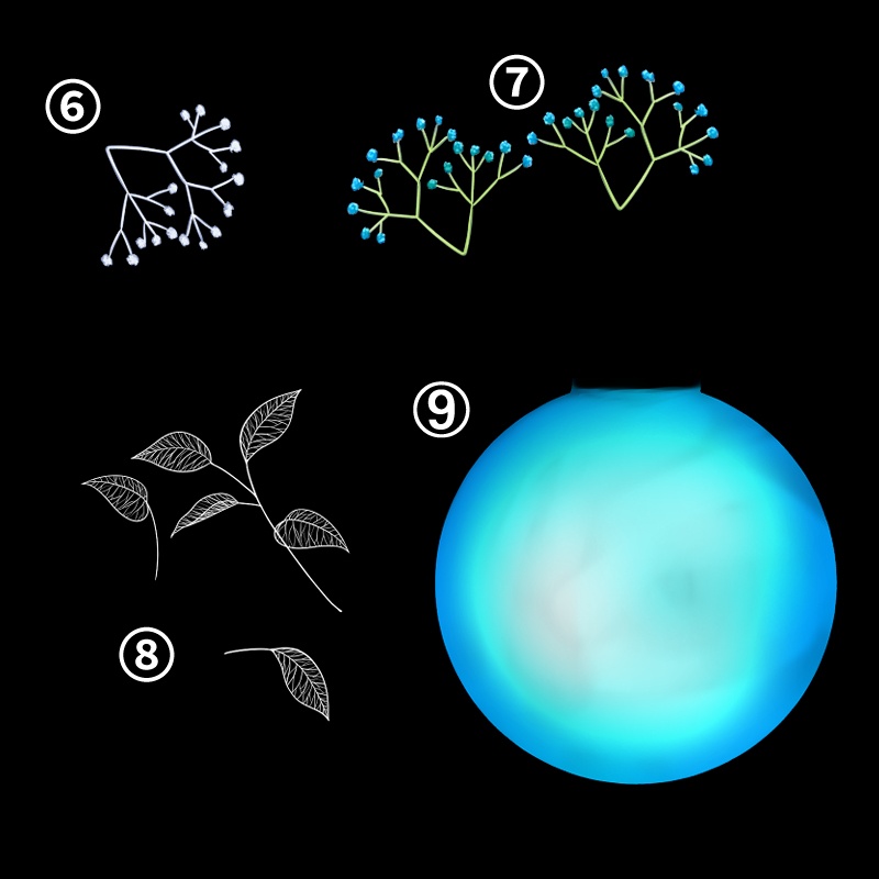 【無料あり】青系のハーバリウム3種
