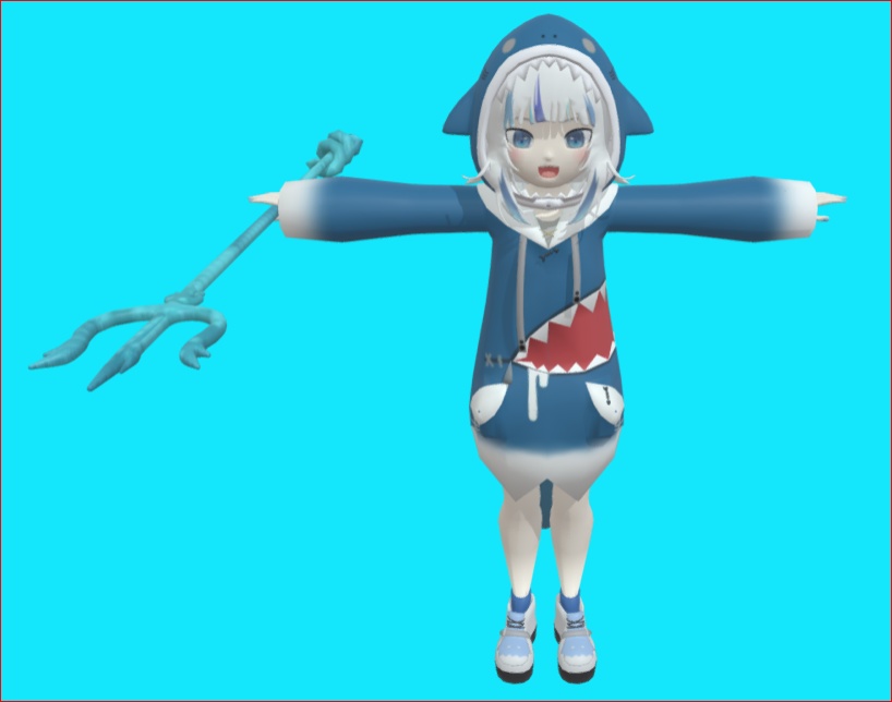 Gawr Gura girl vrchat vtuber 3D Models Gawr Guraガールvrchat vtuber3Dモデル ...