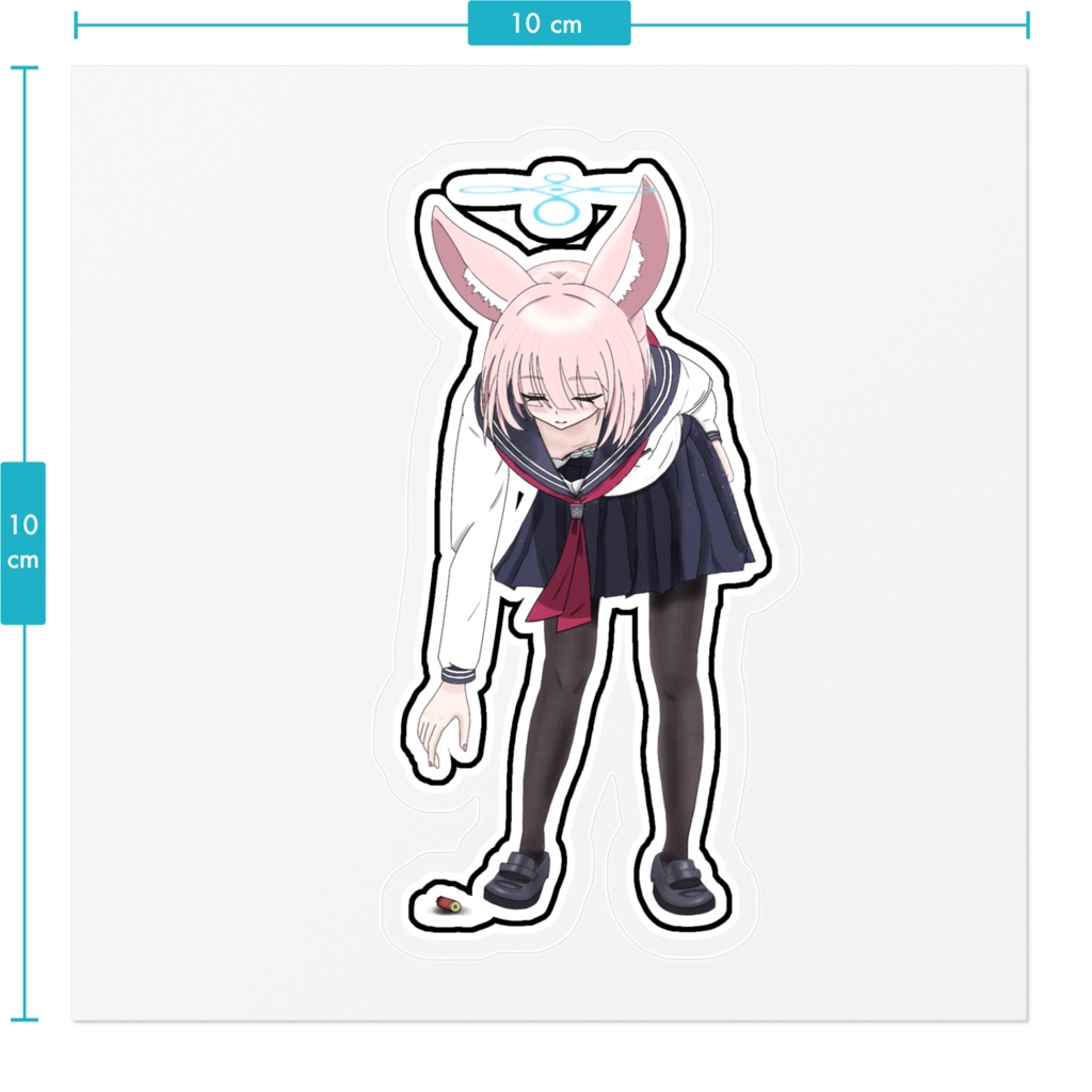 拾うニコ ステッカー(クリア)