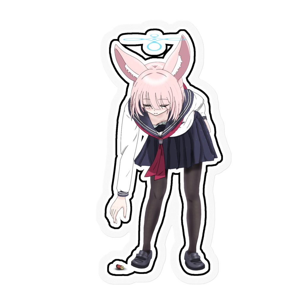 拾うニコ ステッカー(クリア)