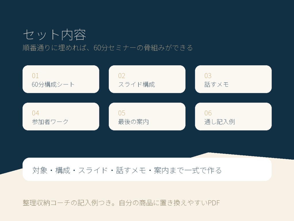 はじめてのセミナー設計キット