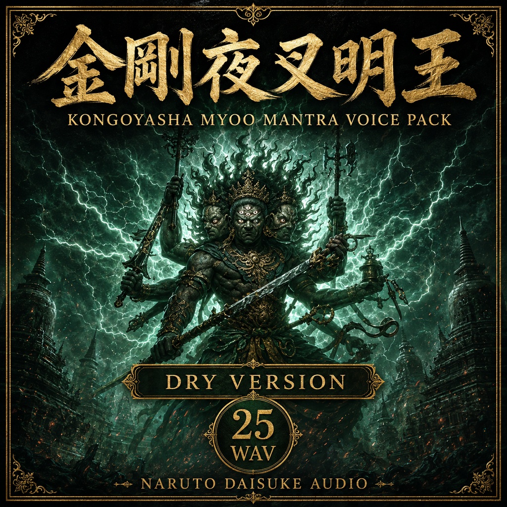 金剛夜叉明王 真言ボイス素材｜Kongoyasha Myoo Mantra Voice Pack【DRY】