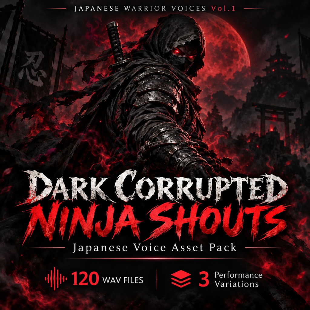 JAPANESE WARRIOR VOICES Vol.1 – DARK CORRUPTED NINJA SHOUTS