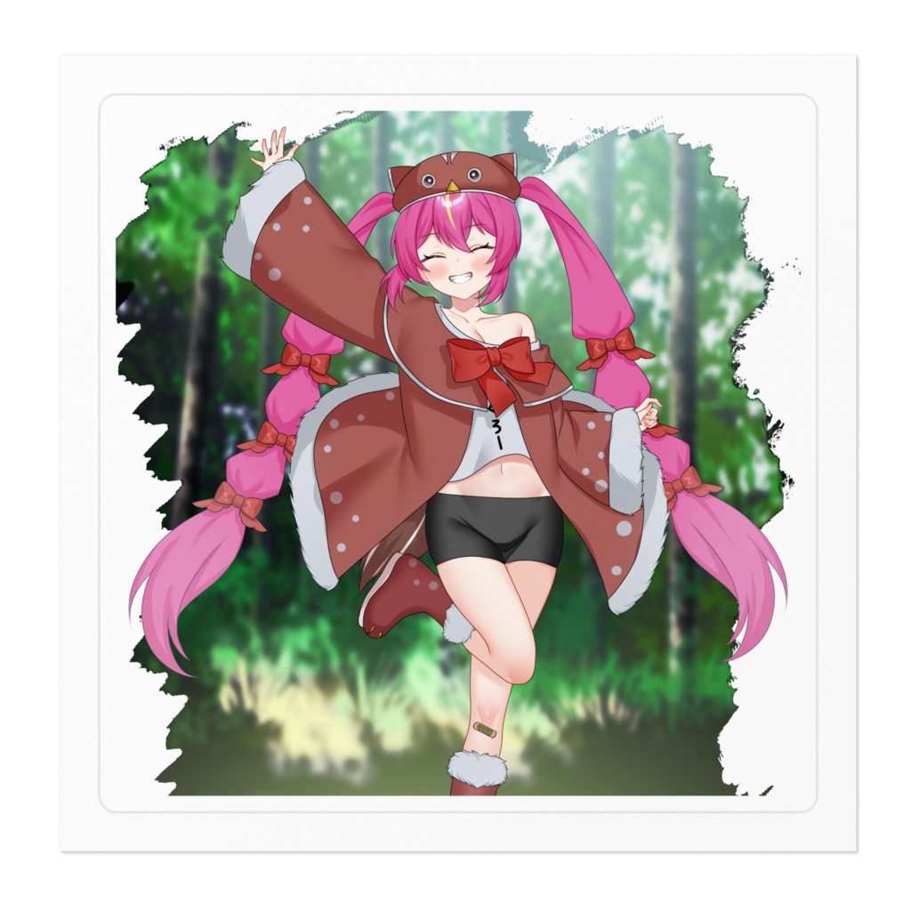 すずみんの笑顔ステッカー