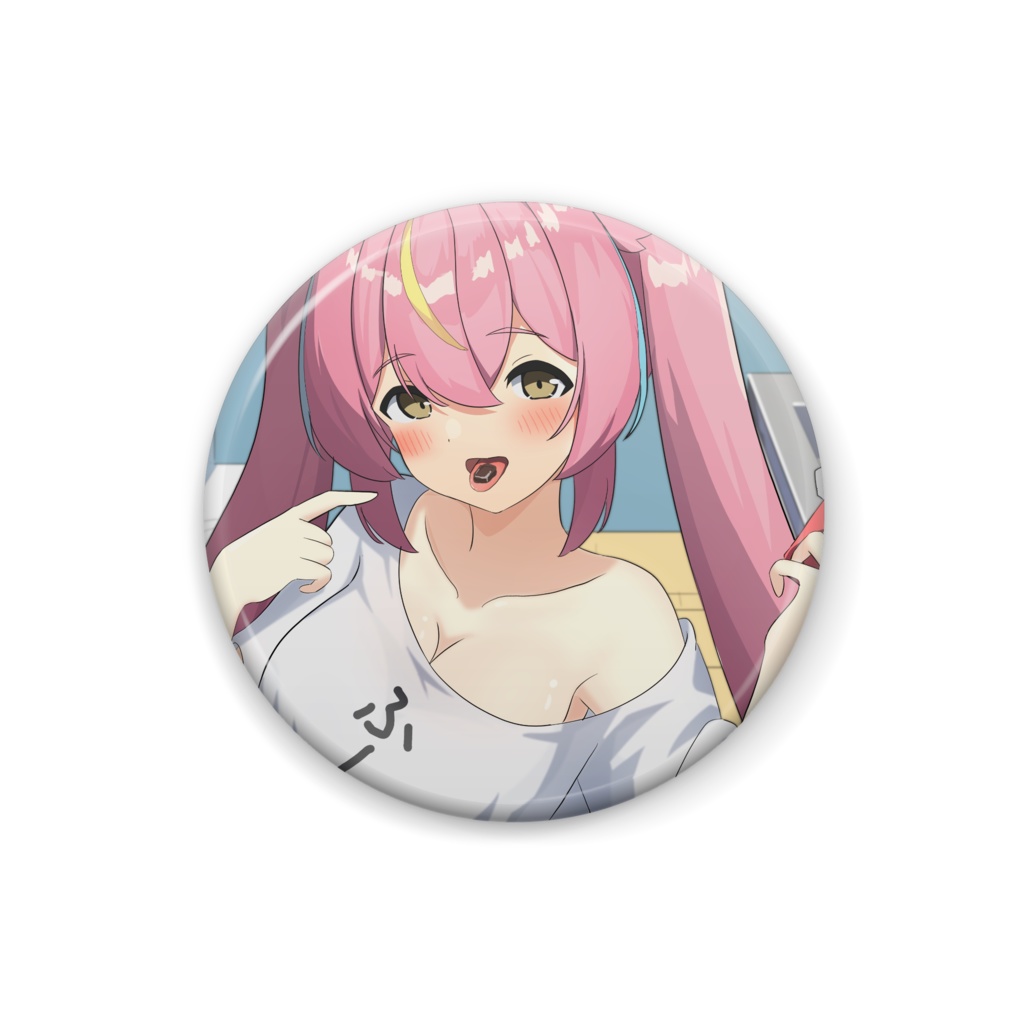 【赤すずみ生誕グッズ】バレンタインすずみんの缶バッチ