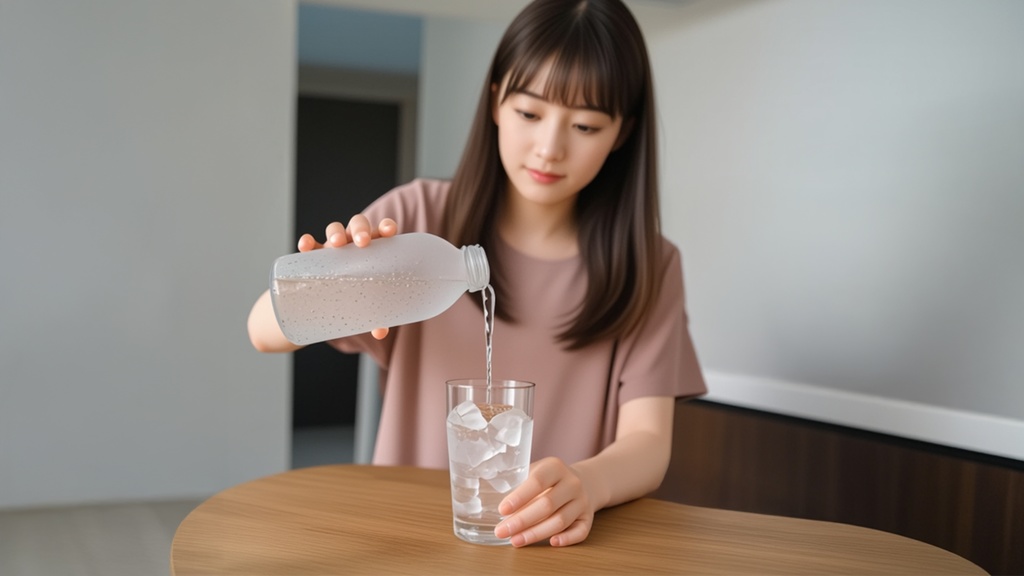 炭酸水を注ぐ音 – 細かな発泡とサーッという注ぎ音