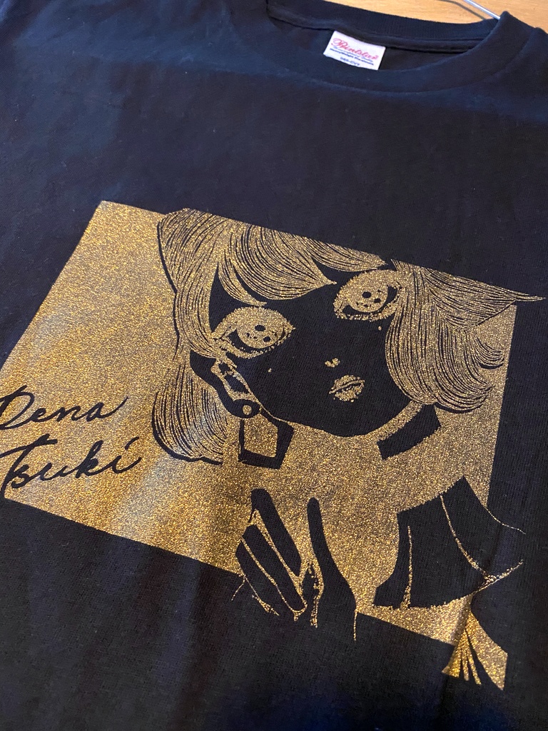 シルクスクリーンTシャツ【黒】