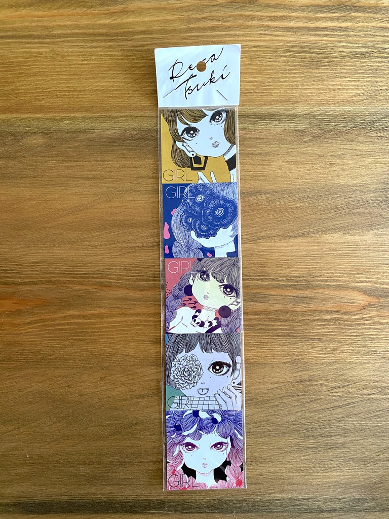 花と女の子 ステッカー8枚セット