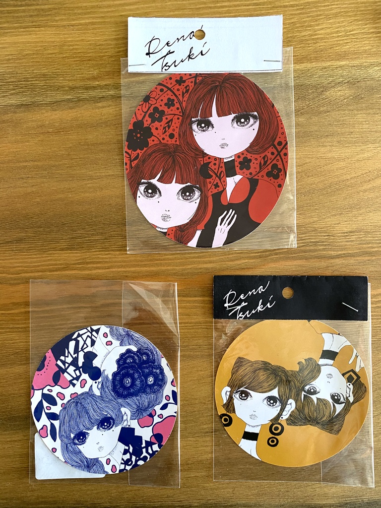 花と女の子 ステッカー8枚セット